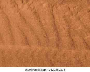 Orange and red color sand texture background. Wadi Rum desert, Jordan, scenic beautiful panorama,Close-up of redorange sand on desert
 Stockfoto