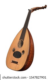 Oud; a middle eastern musical instrument, have clipping path mask Stock Photo