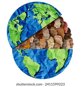 Planet Earth Diversity and Earth-day diversity and cultural celebration as diverse global cultures and multi-cultural unity. Stock Photo