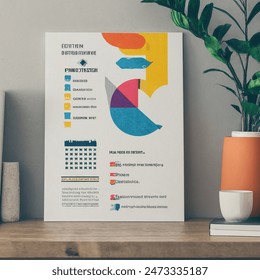 Professional business planning flyer, modern aesthetic, clean sleek design, white color palette with vibrant accents, stylish typography, charts and graphs, email invitation format, calendar icon, time icon, geometric shapes, abstract business image,