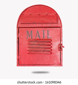 Red vintage mail box  Stockfotó