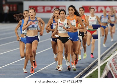 Rome, Italy 11.06.2024:  Nadia BATTOCLETTI compete and win gold medal during 10000m Women Final  in European Athletics Championships 2024 at Olympic Stadium in Rome एडिटोरियल स्टॉक फ़ोटो