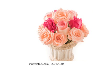 rose bouquet on white background Foto stock