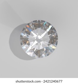 Rouund Brilliant Cut Diamond top view  Stockfoto