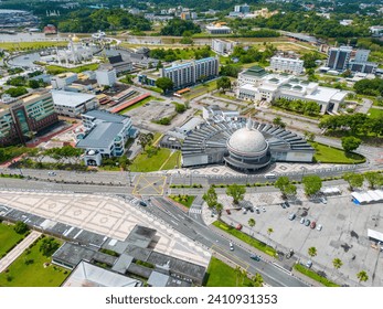Royal Regalia Museum Aerial View. Bandar Seri Begawan, the capital of Brunei Darussalam. Borneo. Southeast Asia. Foto stock