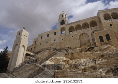 Saidnaya, Syria - May 28, 2023: Our Lady of Saidnaya Monastery Foto stock editoriale