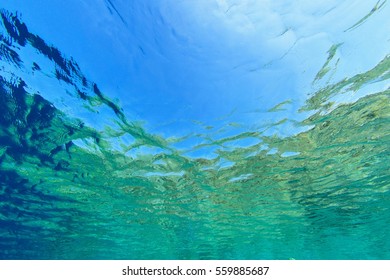 Стоковая фотография: Surface viewed from underwater