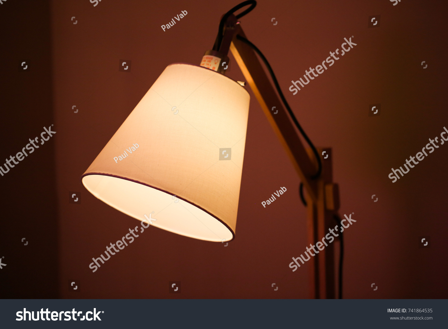 Warm lighted lamp shade