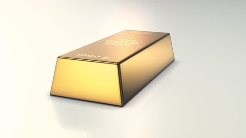 one gold bar that rotates on itself, loopable animation (3d render)
 Video stock