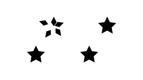 Set of stars. Elements of the interface indicating the loading or execution of the process. Stock-video