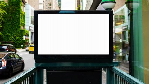 Billboard, street advertising, restaurant food promo video  Video stock