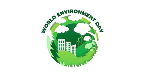 World Environmental Day Animation Background: stockvideo