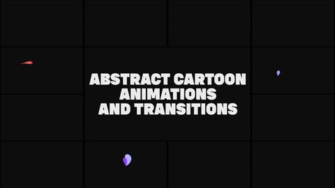 Abstract Cartoon Animations is a fresh and colorful animation pack that contains a collection of dynamic cartoon elements in an abstract style. Full HD resolution and alpha channel included. - Βίντεο στοκ