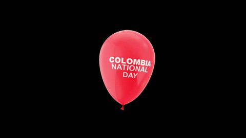 Colombia National Celebration Day. Loop Animation. Alpha Channel. Prores 4444. Stockvideó