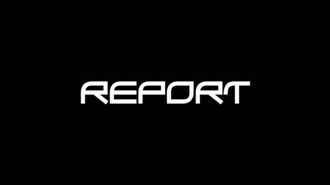 Stylish font text blur effect of "REPORT" on black background. k_145 – Stockvideo
