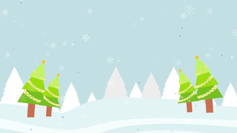 Snowflakes falling on a particles bokeh lights christmas winter seasonal background. Merry Christmas and Happy New Year greeting card decorated copy space animation. Video stock