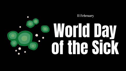 world day of the sick 11 February  Vídeo Stock