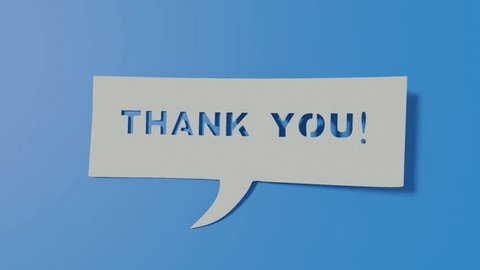 Thank you note video message Stock Video