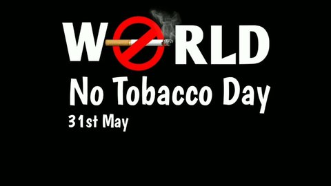 world no tobacco day black background stock video. Stockvideo