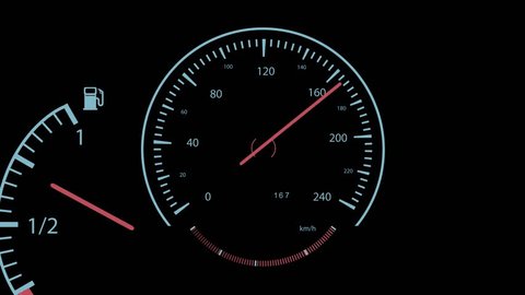 speedometer augmented reality Advance HUD control center. Graphic Dashboard Head-up display and Futuristic User Interface GUI, UI. FUI. Virtual reality game screen in terface  Stockvideo