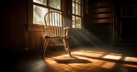 Wooden Chair inside Wooden House Cinematic Videoの動画素材