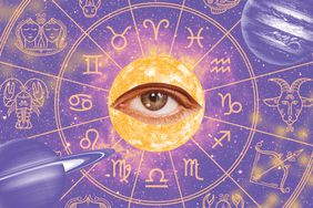 eye with planets and zodiac signs