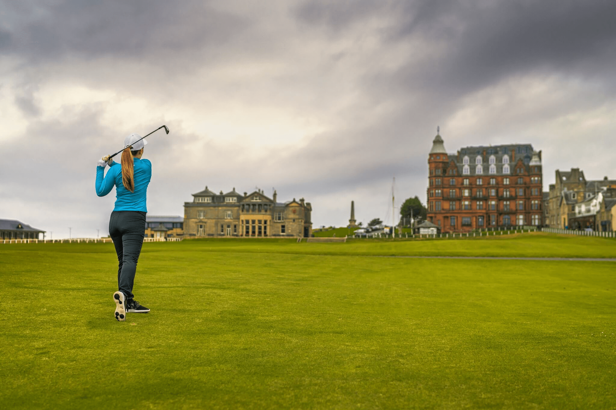 Golfer at Old Course St Andrews