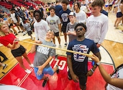 The 2024 Big 33 pep rally event held inside Cumberland Valley high school gym kicks off the football weekend early Saturday. May 25, 2024. Jimmie Brown. jbrown@pennlive.com.