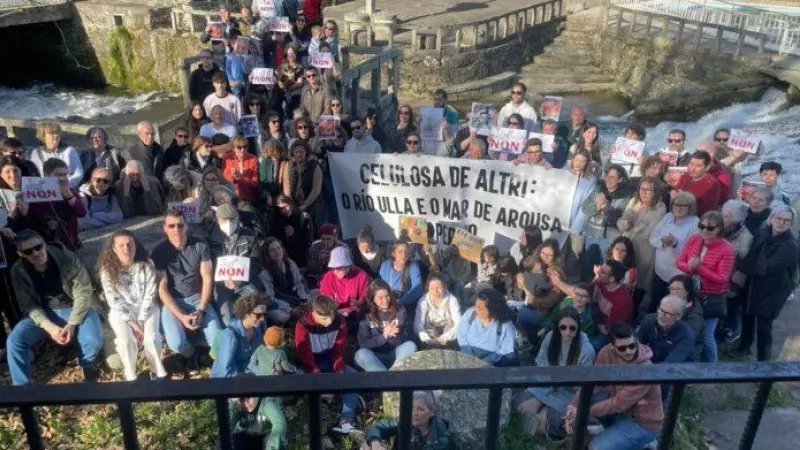 24/5/24 Manifestación contra la planta de Altri el pasado 23 de febrero en Monterroso (Lugo).