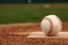 baseball on a pitching mound