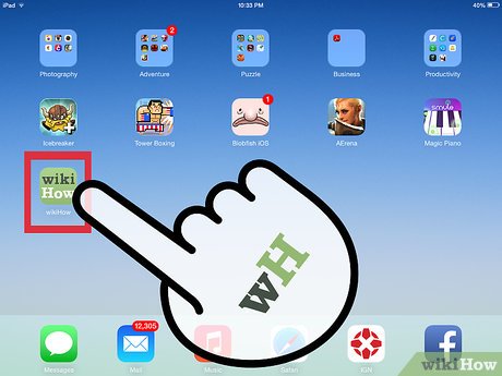 Step 1 Launch the wikiHow app by tapping the icon on your iPad's desktop.