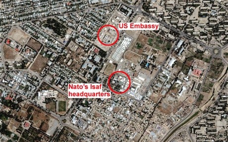 Nato headquarters and US embassy under attack in Kabul 
