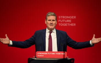 Labour party leader, Sir Keir Starmer delivers his keynote speech at Brighton