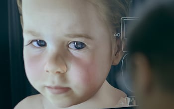 A still from Eternal You: a digital avatar of a baby