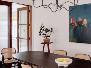 light colored dining room walls