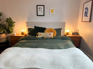 Cozy bedroom during a Canadian winter