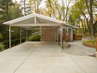 carport at entrance of home