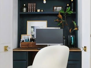 dark blue closet office
