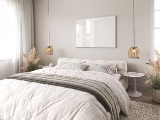 Modern boho-inspired bedroom