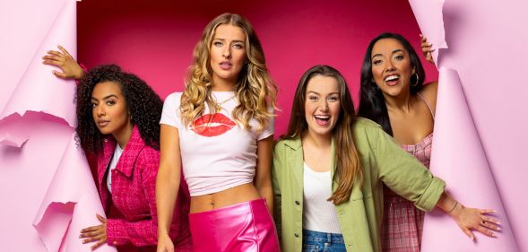 A promotional photo featuring the plastics from Mean Girls on the West End.