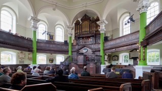 Two organists worked in shifts for the eight-hour spectacle at Octagon Chapel