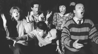 Expressive members of the chorus of the Welsh National Opera, considered one of the world’s best choruses in 1986, at rehearsal