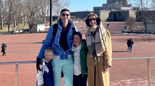 Tara Loader-Wilkinson and her family in New York