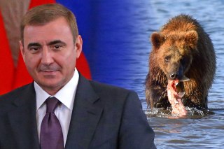 Alexei Dyumin claimed to have driven off a bear outside the Russian president’s residence by firing his gun at its feet