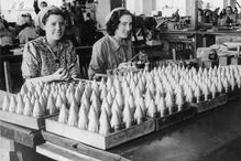 Women working in factory during WWII