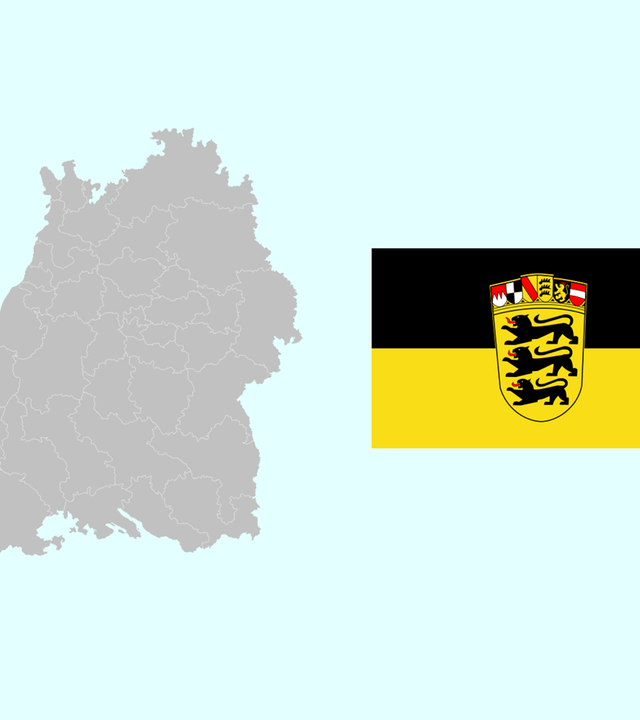 Wahlkreise und Flagge von Baden-Württemberg