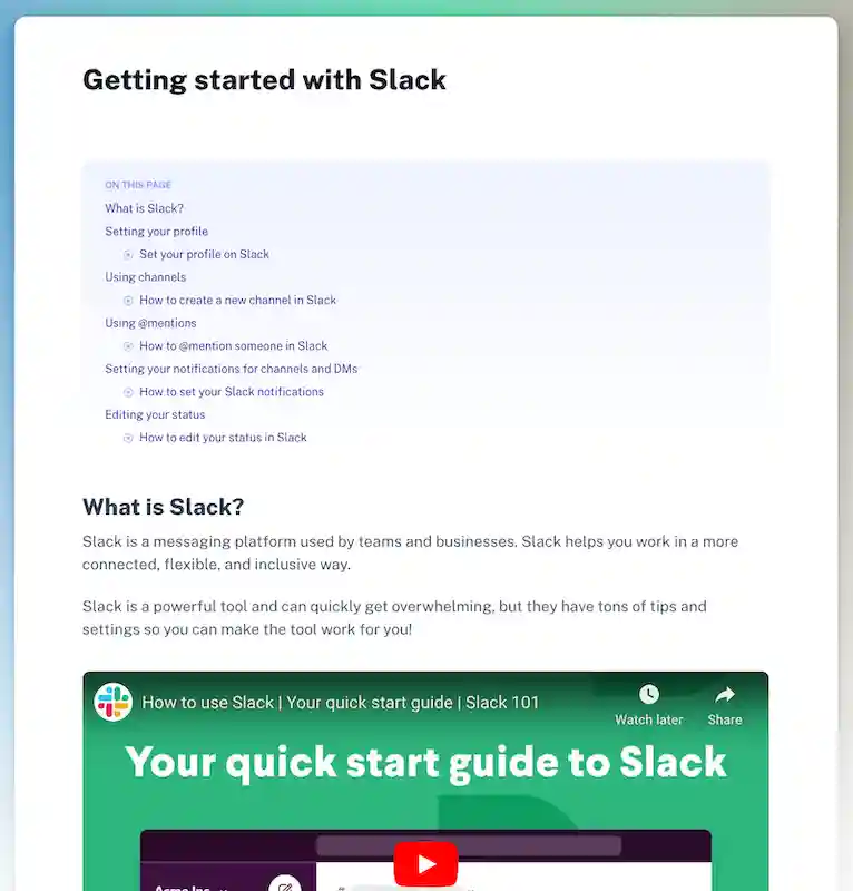 Getting started with Slack: business plan templates