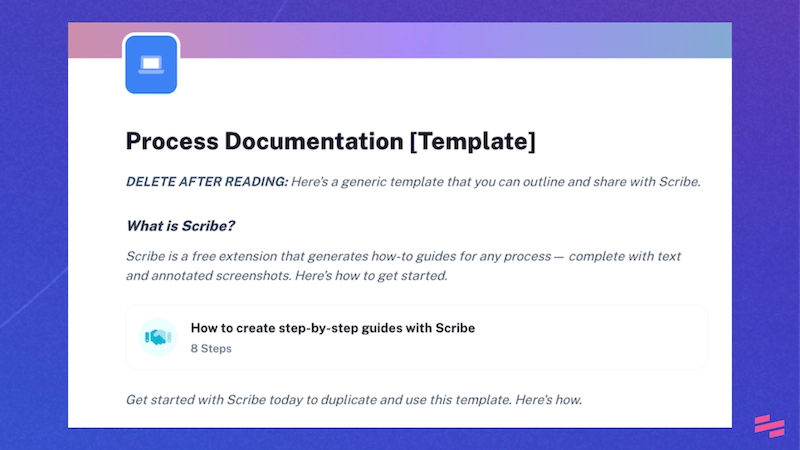 Free Process Documentation Template
