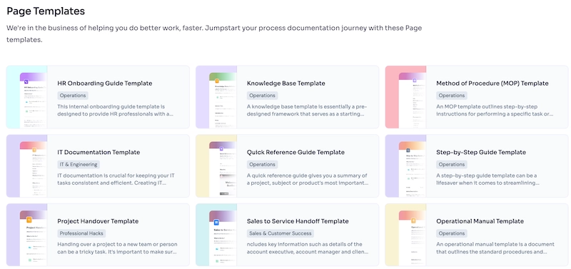 Download 100+ free, customizable templates from Scribe