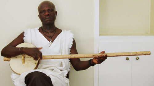 Laemouahuma Daniel Jatta with Akonting